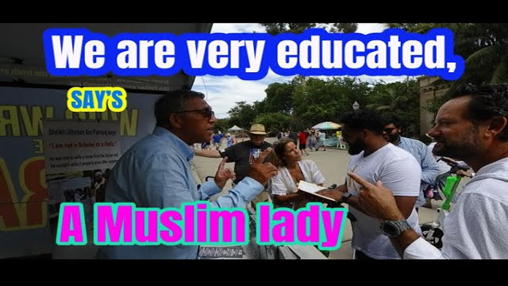 WE ARE VERY EDUCATED, SAYS A MUSLIM LADY /BALBOA PARK 